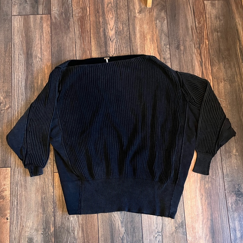 Free People off shoulder keyhole sweater